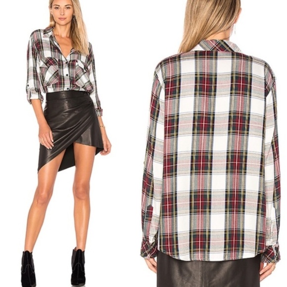 Sanctuary Tops - Sanctuary Tartan Plaid Boyfriend Shirt | M